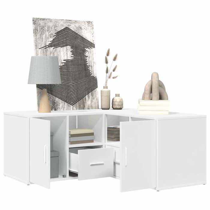 Meuble Rangement - HAOSHOP - Armoire dangle blanc 160x40x45 cm bois d’ingénierie&01_29273