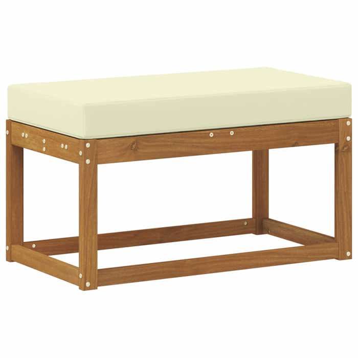 Elégance - Chic Mobilier de jardin - Banc de jardin - Bois dAcacia Massif - Naturel et Crème_0232841