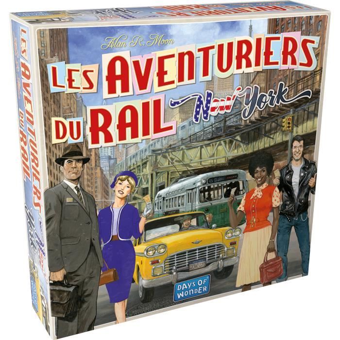 Les Aventuriers du Rail : New York - AC-DÉCO - Jeu de société - 8 ans et plus - 2 à 4 joueurs - 10 à