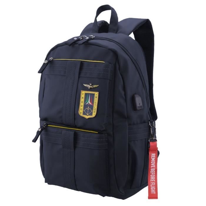 Sac à dos - AERONAUTICA MILITARE - AM345BL - Bleu marine - Pour homme - Adulte Sac à dos - AERONAUTICA MILITARE - AM345BL - Bleu marine - Pour homme - Adulte