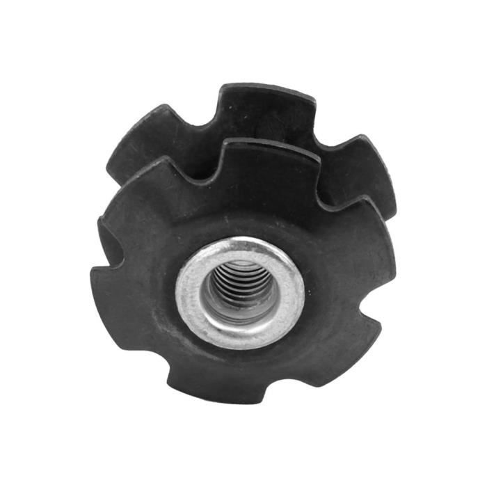 Kit écrou étoile Et Capuchon Supérieur Pour Fourche Avant – Aluminium, Noir, Diamètre 28,6 Mm