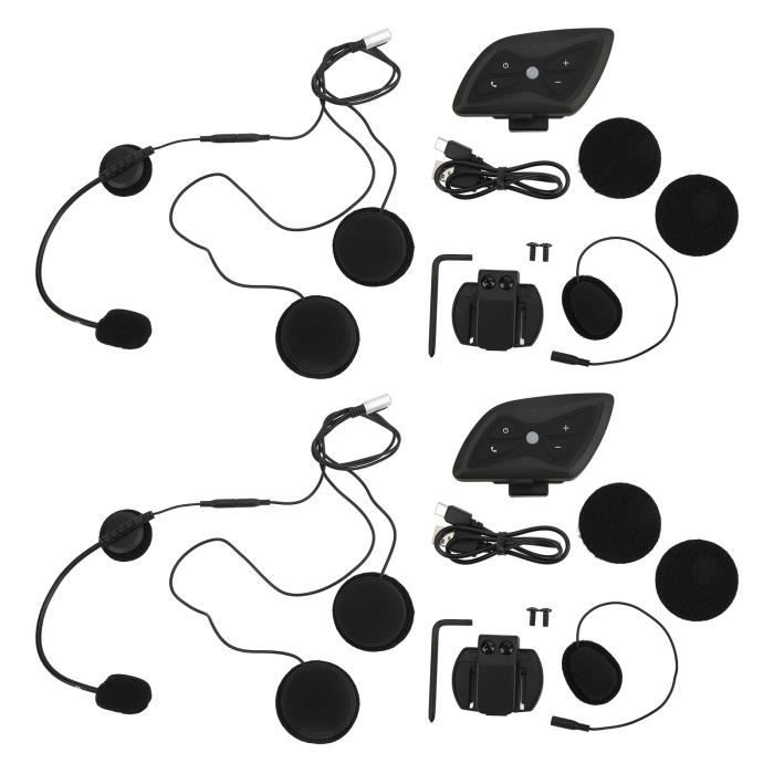 Interphone Moto Bluetooth FODSPORTS FX6 - Jusqu'à 6 Riders, 1000m De Portée - Résistant à La Pluie