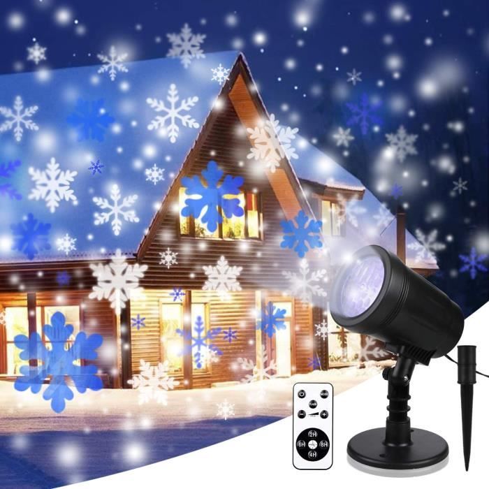 Projecteur Led Exterieur Noel, Lampe De Projecteur De Flocon De Neige