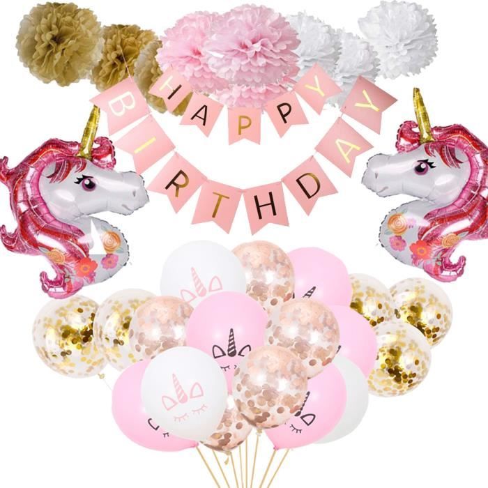 Banderole Joyeux Anniversaire,Minnie Guirlande Happy Birthday Kit de  Bannière d'Anniversaire Happy Birthday Banner pour Filles Garçons Adultes,  Décorations de Fête d'Anniversaires Party