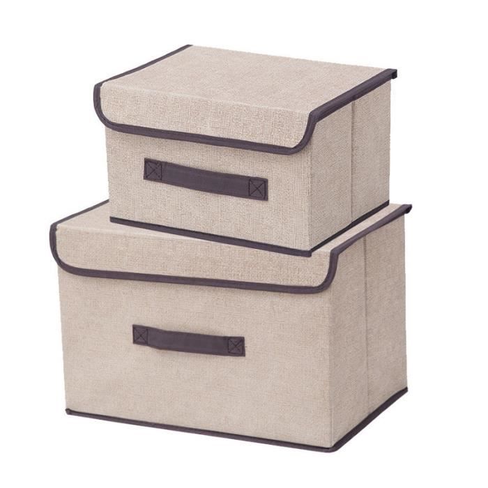 Boîte Rangement Photo En Lin Beige 17,5x12x4 Cm - Fermeture Magnétique, Pour Souvenirs, Bijoux, Cartes