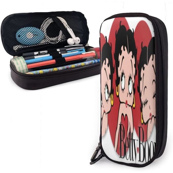 Trousse à Crayons En Velours Côtelé Rose - Grande Capacité (21.5x11x5.5 Cm) - Pour école, Bureau, Cosmétiques - Lavable