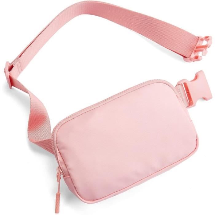 Sac Bananes Homme Femme avec Sangle Réglable pour Running et Sport de Randonnée Rose