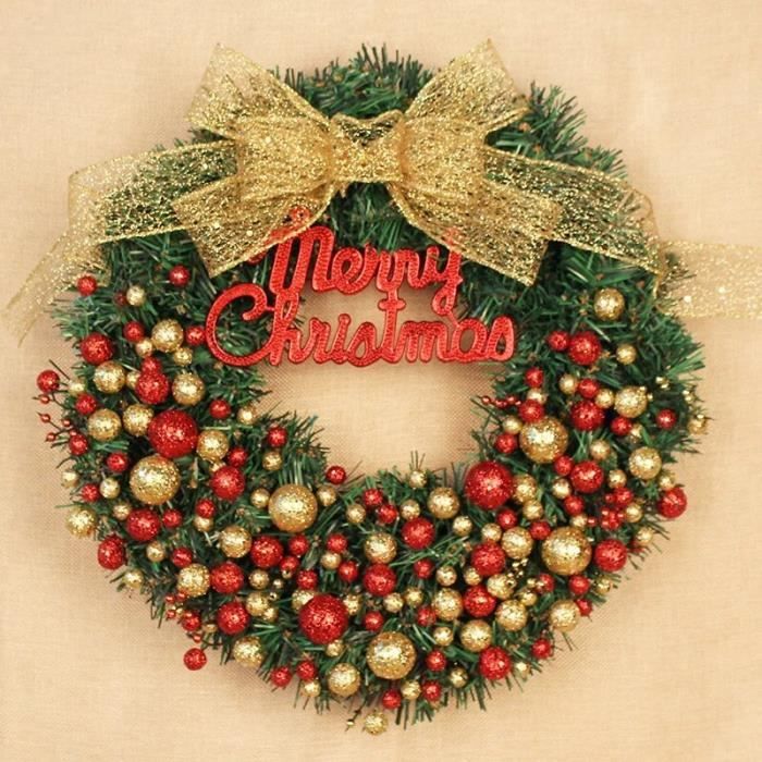 Couronne De Noël Rose Et Enneigée - 40 Cm De Diamètre, En Plastique - Décoration Intérieure Et Extérieure - 9