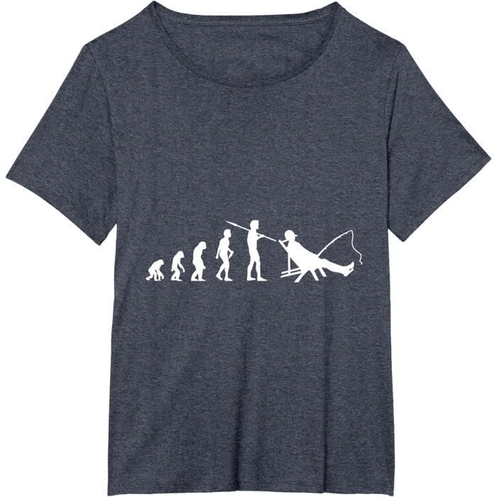 T-shirt Pêcheur Homme - Motif Carpe/pêche à La Ligne - Coton Gildan, Coupe Regular