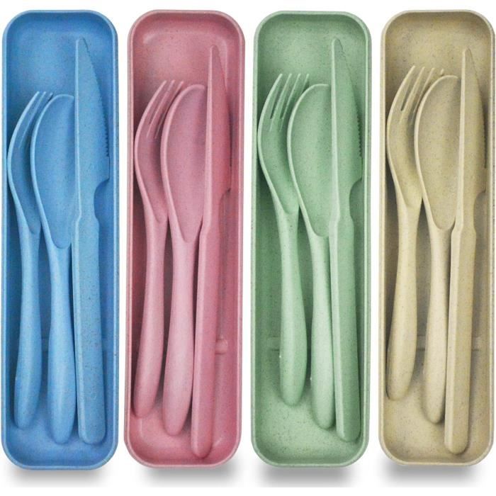 Set De Couverts De Voyage Outlery – Acier Inoxydable Réutilisable – Paille Pliable Incluse