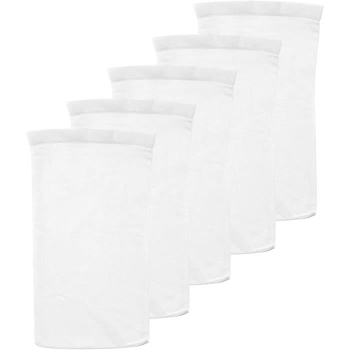 Lot De 6 Chaussettes Filtrantes Pour Skimmer De Piscine - Filet De Filtration Fine - Protection Pompe Et Filtre - Taille 22x13cm - 8