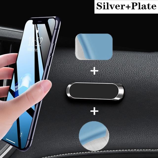 Magnétique voiture support de téléphone tableau de bord Mini bande forme  support métal aimant GPS voiture support pour mur