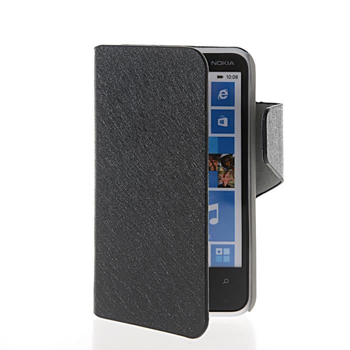 Pochette Portefeuille Pour Nokia Lumia 710 - Imitation Cuir Noir, étui Housse, Neuf