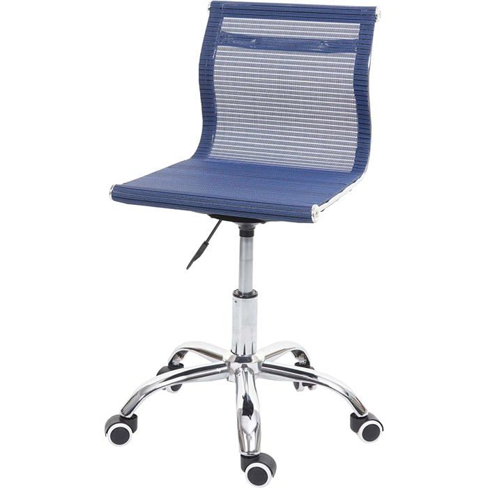 Chaise de bureau pivotante sans accoudoirs revêtement en maille tissu/textile bleu BUR04110 Chaise de bureau pivotante sans accoudoirs revêtement en maille tissu/textile bleu BUR04110