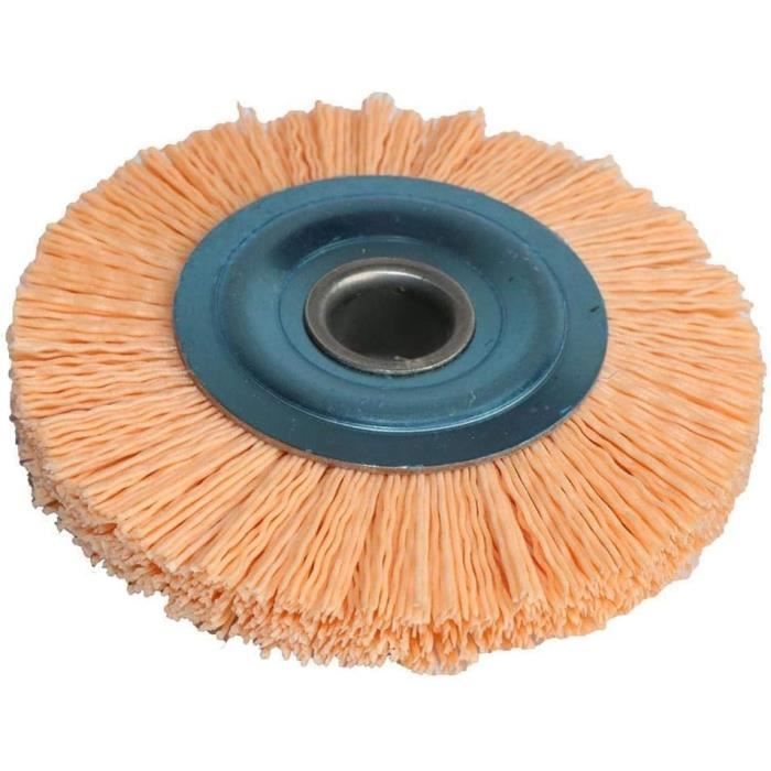 Lot De 10 Brosses Métalliques Laiton Pour Dremel - Diamètre 25mm, Neuf, Poils Acier