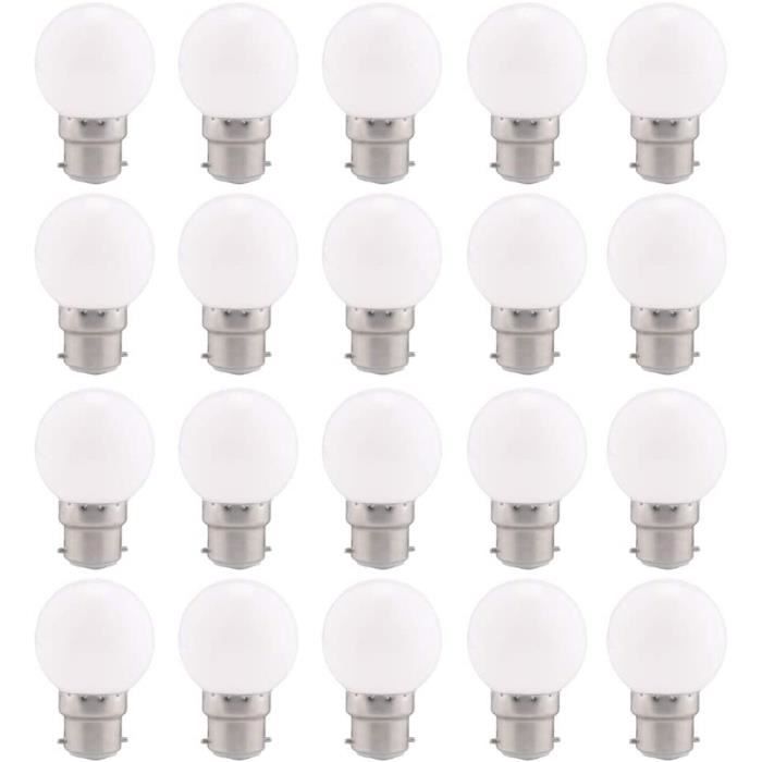 Ampoules à baïonnette B22 - Paquet de 20 ampoule LED feston 2W
