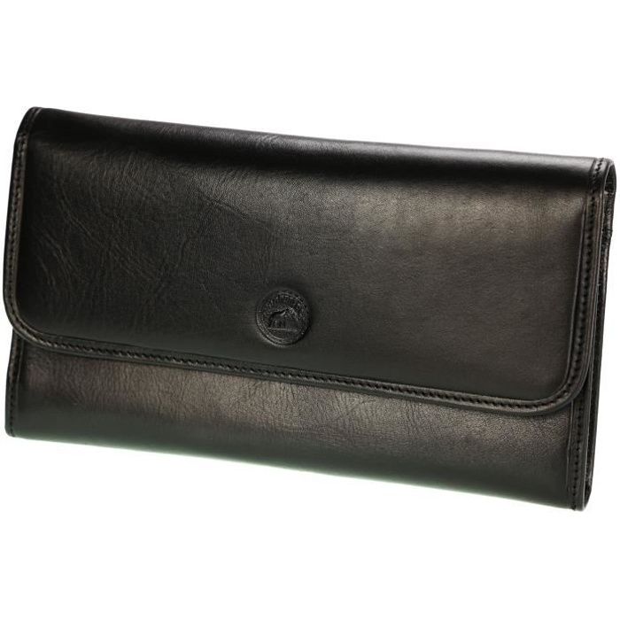 Portefeuille en cuir Elephant D'or et OLIVIA Grand