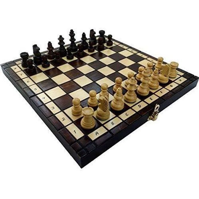 Échiquier Pliable Fabriqué À La Main Khaplo Jeux D'échecs en Bois De Luxe 