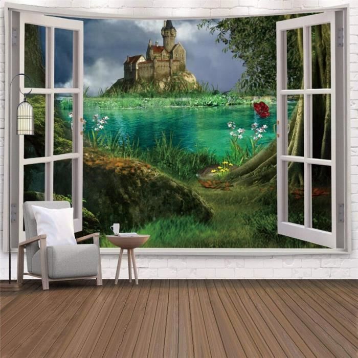 Vue par la fenêtre en Toscane, Italie de Filtergrafia en poster, tableau sur toile et plus