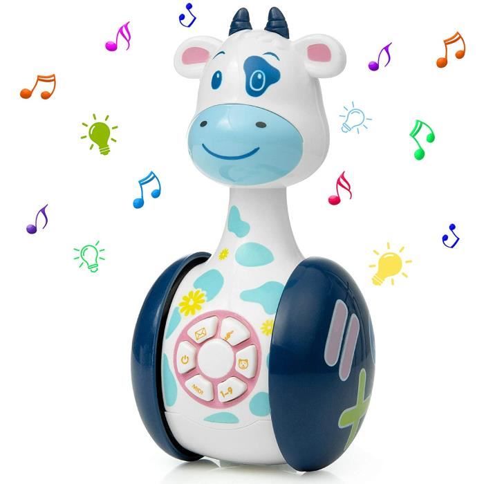 WolinTek Jouets pour Bébé 6 Mois Plus,Jeux Bébé Jouets Musical ,Jouet d'Éveil Bébé,Jouets Enfants Jouet Sonore avec Musique et L376