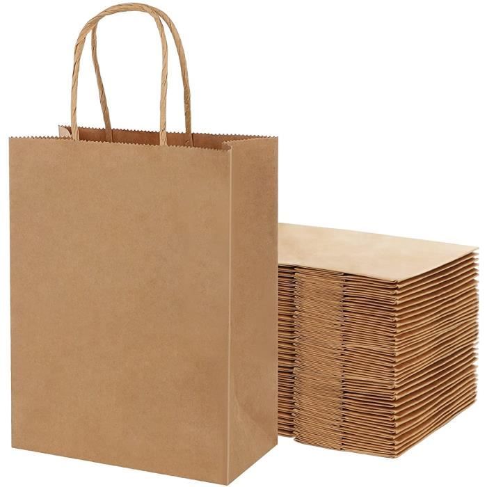 25 sac kraft,sac en papier,sachet cadeau,18 10 25 cm sachet kraft