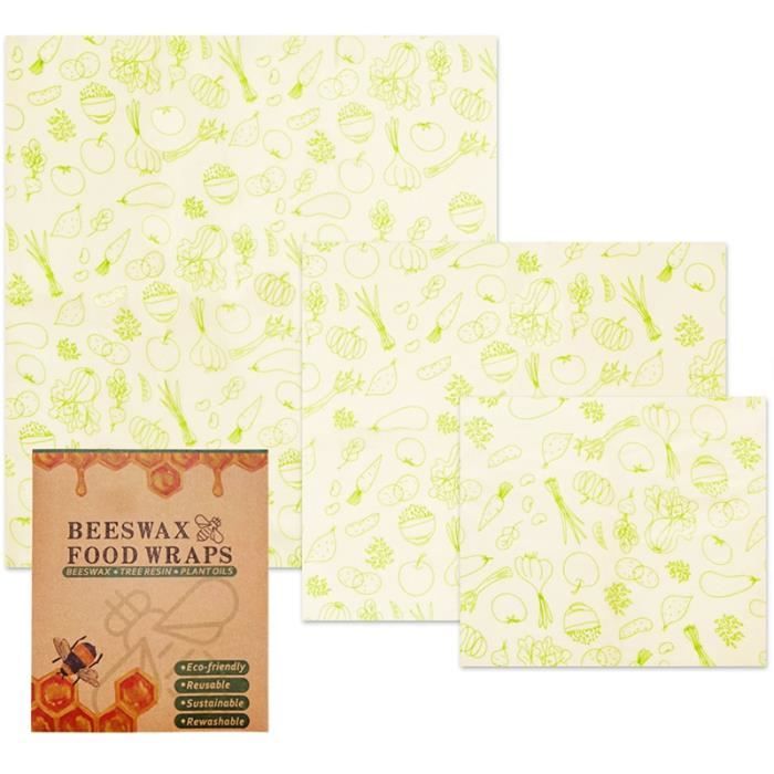 Lot De 3 Emballages Alimentaires Réutilisables Apifilm S/M/L