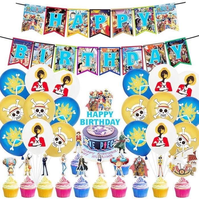 Decorations De Fete D Anniversaire One Piece32pcs One Piece Party Supplies Gateau Drapeau Crane Carte Ballon Theme D Annivers 241 Cdiscount Maison