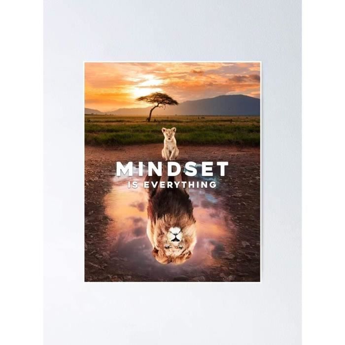 Mindset is Everything Lion King Inspiration Motivation Art Poster for