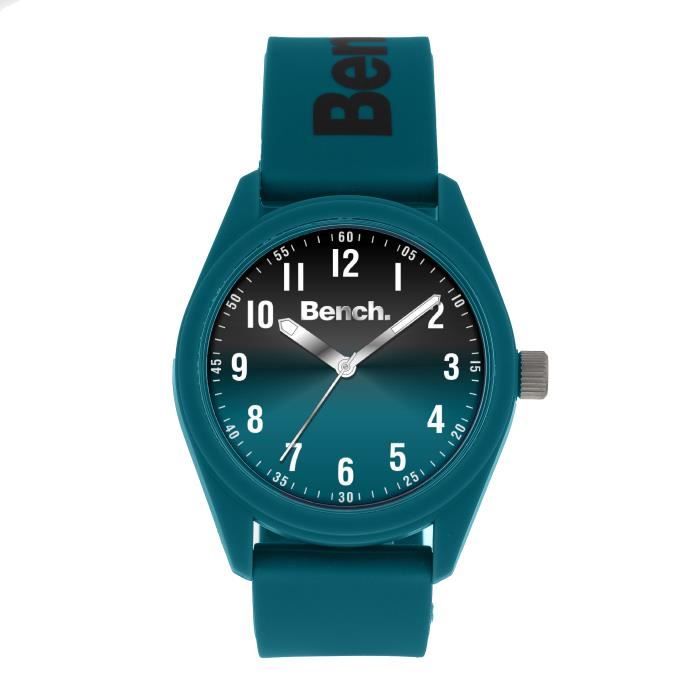 Bench Montre-Bracelet En Silicone Bleu Premium Avec Cadran Ombré Noir ...