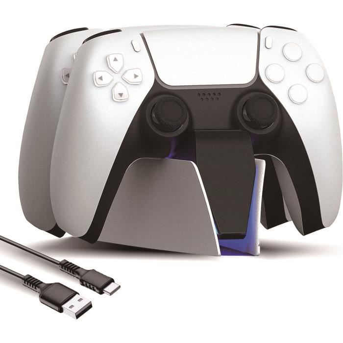 Chargeur Manette PS4, Double USB Chargeur de Manette Station avec  indicateur LED de Charge Rapide pour Playstation 4 /PS4 Slim /Pro -  Cdiscount Jeux vidéo