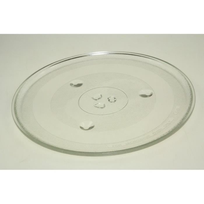 Plateau tournant en verre Ø315mm pour micro-ondes Brandt - Gris - Transparent