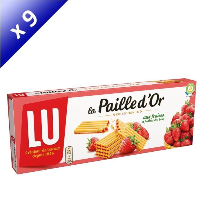 Lot De 9 Lu Paille D Or A La Fraise Et Fraise Des Bois 170 G Achat Vente Biscuits Chocolat Paille D Or A La Fraise 170g Cdiscount
