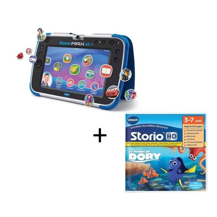 VTECH - Tablette STORIO MAX XL 2.0 bleue & Jeu Le monde de Dory
