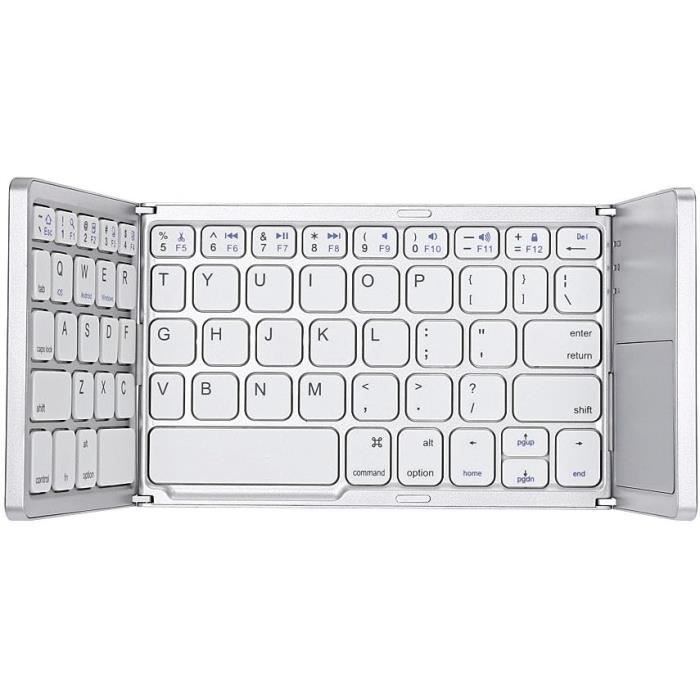 Clavier sans fil pliable, mini clavier Bluetooth portable pour ordinateur  portable, tablette, smartphone
