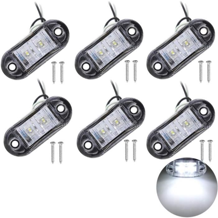 2 Feux De Position Latéraux LED 24V Pour Camion/voiture - 4 LEDs Par Feu - Indicateur Latéral Pour Poids Lourds - 11