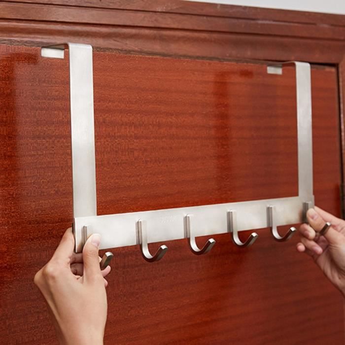 Lot De 2 Tasse Rangement Crochets, Ustensiles De Cuisine Et écharpe Accrocher Porte-Rack Crochet Sous Placard Cabinet -Noir - Maison