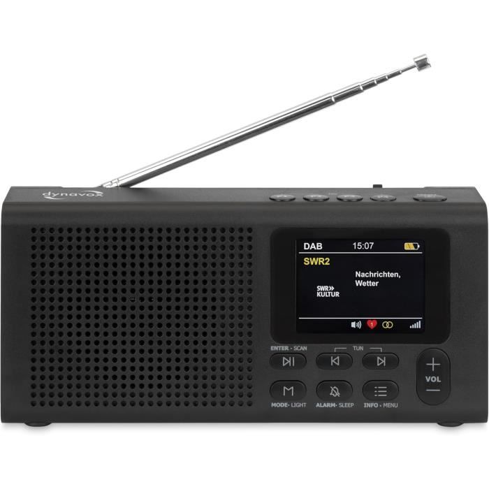 Radio Portable DAB - Dynavox - DBT200 - Bluetooth 5.0 - Écran TFT Couleur - Alimentation Piles/USB-C
