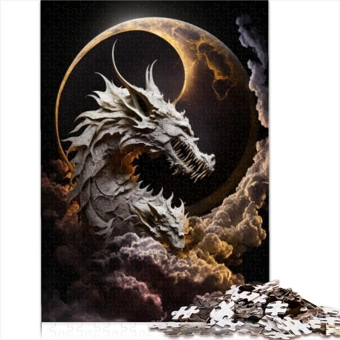 Puzzle En Bois 500 Pièces Dragon Mécanique - Cadeau Adulte, Décoration Intérieure, Jeu Intelligent Et Détaillé