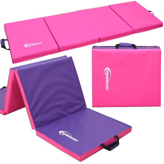 Matelas dentrainement eyepower 200x60x5cm - Tapis de Sport rembourré pliant Rose Matelas dentrainement eyepower 200x60x5cm - Tapis de Sport rembourré pliant Rose