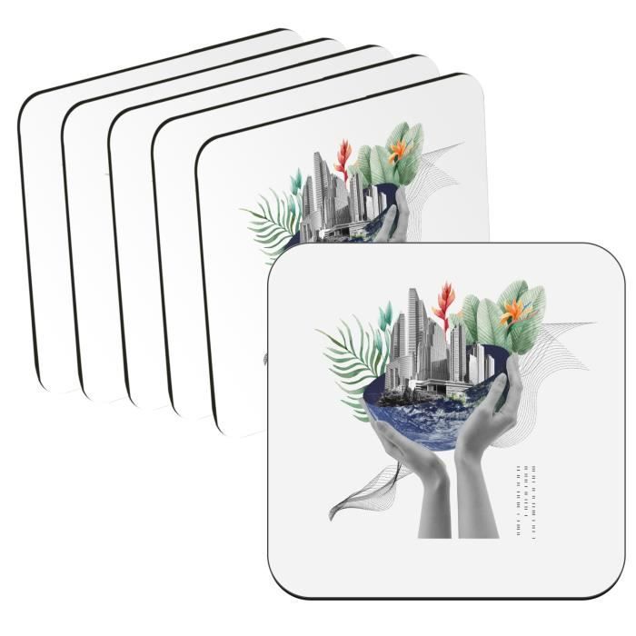 Dessous Verre Liège Hazrcvr - Lot De 6 Ronds Épais - Protection Table Café Thé !