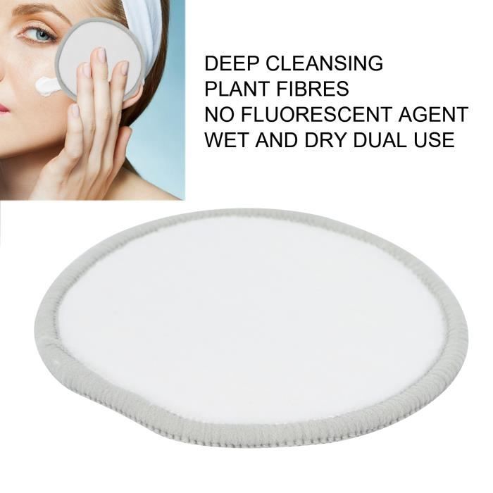 Lot De 14 Tampons Démaquillants Réutilisables | Avec Mini Sac De Beauté En Coton Lavable, Doux Et Réutilisable Pour Le Nettoyage Du Visage - Ensemble De Soins De La Peau Dans Un - 4
