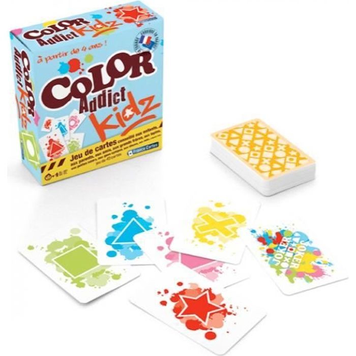 Jeu de Cartes Kid Color Addict - CARTAMUNDI - Color Addict Kidz - Mixte - 44 cartes - A partir de 4 ans