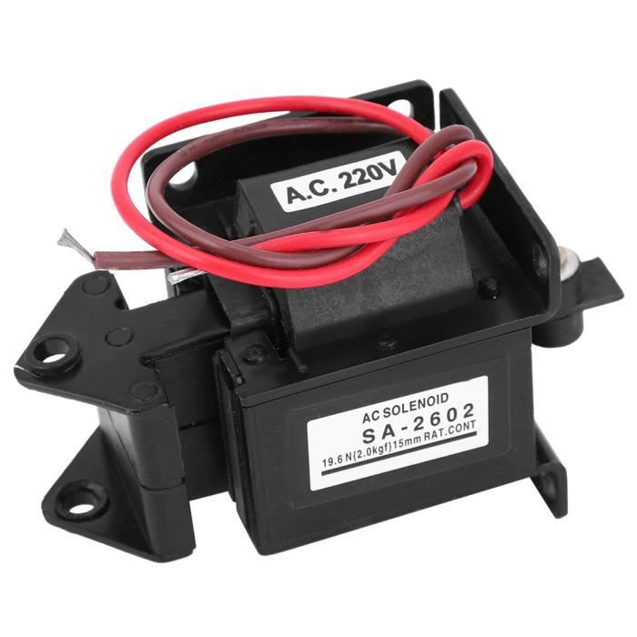 Électroaimant Solénoïde SA-1192 220V AC - Type Push Pull, Force 7.8N, Course 10mm
