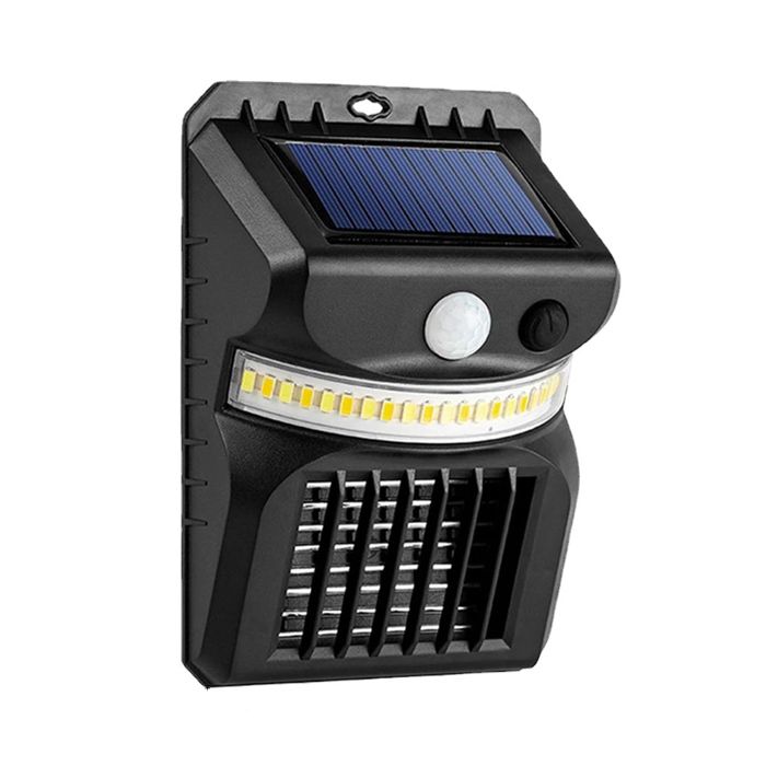 Lampe solaire HIBA - Jardin, Applique Anti-moustique Extérieure - 3 modes Détecteur de Movement - Etanche IPX 65