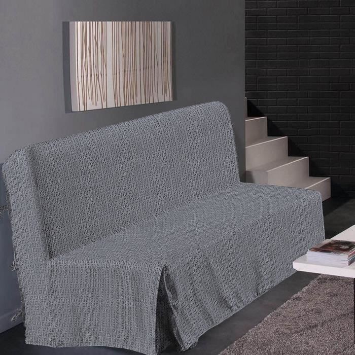 HOMETREND Housse de clic clac Graphite - 200 x 140 cm - Noir