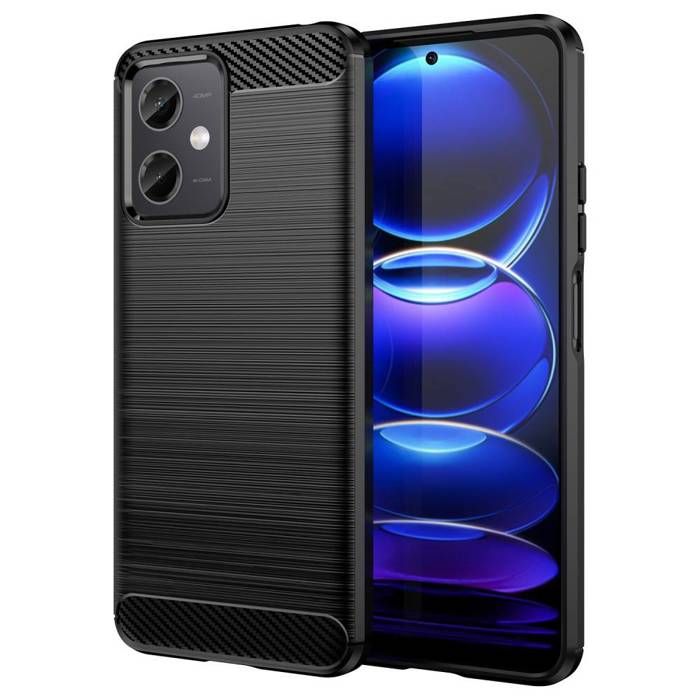 Coque Silicone Effet Carbone Pour Xiaomi Redmi Note 9T - Noire, Antichoc