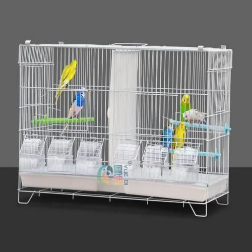 Comparer les prix de Cage à oiseaux pour perroquets de taille moyenne - HUOLE - Blanc - 60*26*39,5cm - Intérieur
