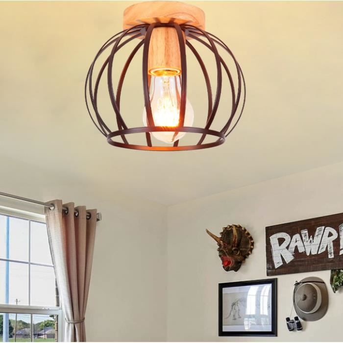 Lustre E27 Métal Retro Suspensions Luminaire Lampe Industriel