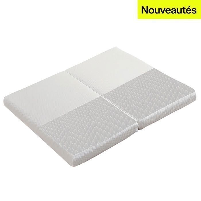 Haute Élasticité Matelas Pliable 140x200cm - H3 - 23D certifié Oeko-Tex - Housse amovible - 10 cm dépaisseur - Tissu nid d’abeille