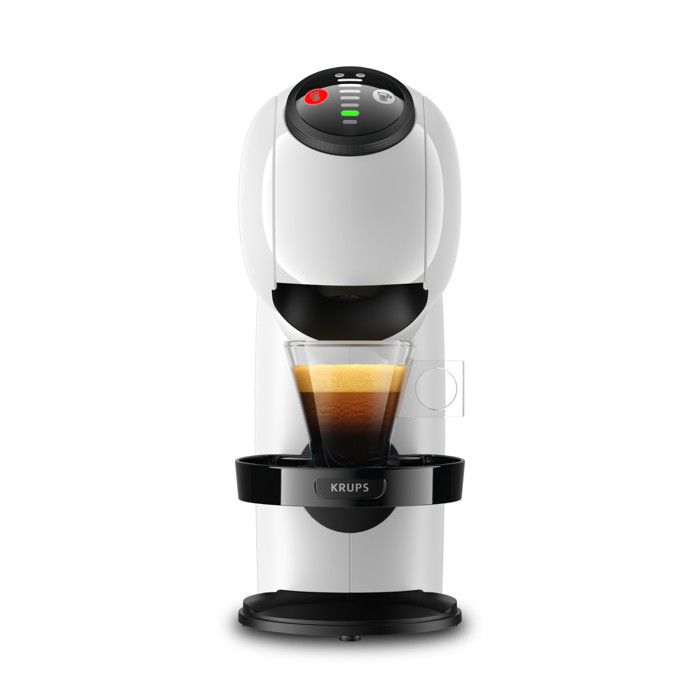 KRUPS Genio S Blanc Machine à Café Cafetière Fonction XL Intuitive Boissons Froides ou Chaudes Mode Eco Témoin Détartrage KP2401P0